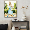Mother Baby Bunny Easter Canvas Wall Art