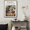 Retro Newspaper No Money No Honey Wall Canvas, Dollar Curlers Fashion Statement Print, Funky Maximalist Home Wall Decor