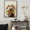 Bunny Carrot Basket Canvas Print