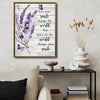 Lavender Butterfly Inspirational Quote Canvas Wall Art, "Let Your Smile Change The World" Rustic Wood Background Floral Print, Farmhouse Motivational Wall Decor