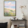 Soft Pastel Seaside Wildflower Canvas Wall Art Dreamy Beach Coastal Home Decor