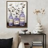 Farmhouse Bathroom Canvas Wall Art, Lavender Purple Jars Cotton Flower Relax Soak Unwind Spa Poster