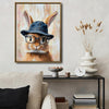 Hipster Bunny Portrait Canvas Print