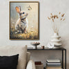 Bunny and Butterfly Meadow Canvas Print, Spring Farmhouse Wall Art