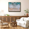 1 Peter 5:7 Framed Wall Art Cast All Your Anxiety Beach Ocean Scripture Print