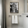 Funny Lion On Toilet Reading Newspaper Canvas Wall Art Cool Bathroom Decor