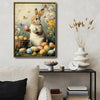 Bunny Holding Easter Eggs Canvas Print