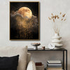 Full Moon Starry Night Sky Canvas Wall Art Celestial Home Decor