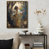 Inspirational Jesus Prayer Canvas Wall Art, Jesus With Open Uplifted Hands Garden Vintage Oil‑Style Religious Poster