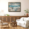 Coastal Sea Turtle Couple Wall Art with Inspirational Quote