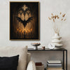 Gothic Bat Cathedral Window Candle Halloween Framed Wall Art Print