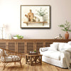Farmhouse Eucalyptus Kitchen Still Life Canvas, Watercolor Rustic Wall Decor