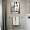 Black White Giraffe Are You Pooping Funny Quote Canvas Wall Art Humorous Animal Bathroom Wall Decor