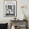 I'm That Chick Newspaper Wall Art, Retro Disco Times Poster, Black White Fashion Canvas Print, Trendy Girl Room Wall Decor
