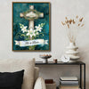 He Is Risen Cross Lily Canvas Wall Art