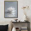 Minimalist Motivational Canvas Poster, Sparkling White Water Lily Reflection Inspirational Quote Wall Art for Home Workspace