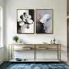 2 Piece Textured Abstract Floral Canvas Prints Monochrome Poppy Painting Modern Organic Neutral Wall Art