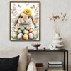 Lop Ear Rabbit Sunflower Pastel Easter Eggs Butterfly Floral Canvas Wall Art