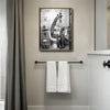 Funny Giraffe On Toilet Reading Newspaper Canvas Wall Art Cute Bathroom Decor