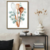 Watercolor Whisk Spoon Spatula Eucalyptus Framed Wall Art Print