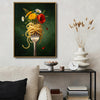 Whimsical Spaghetti Wildflower Still Life Framed Wall Art Print
