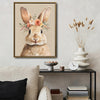 Floral Crown Rabbit Canvas Print