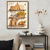 Rustic Sunflower Kitchen Shelf Wall Decor Canvas Print