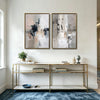 2 Piece Modern Muted Tone Urban Block Abstract Canvas Prints Thick Texture Contemporary Neutral Cityscape Wall Art