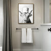 Funny Highland Cow Toilet Paper Hat Canvas Wall Art Farmhouse Bathroom Decor