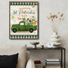 St Patrick's Day Green Truck Canvas Print