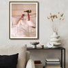 Trendy Wine In Bed Canvas Wall Art, Aesthetic Woman Pouring Wine Poster, Fun Eclectic Bedroom Apartment Decor