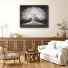 Mystical Glowing Tree of Life Canvas Print, Luminous White Ancient Fantasy Tree Wall Art