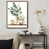 Watercolor Eucalyptus Ceramic Vase Botanical Framed Wall Art Print