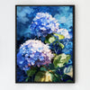 A black frame hydrangea wall art painting 