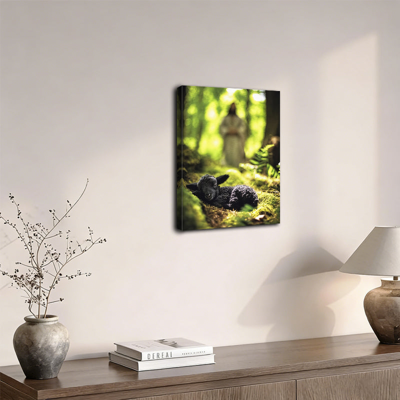 Jesus Christ the lost sheep wall art