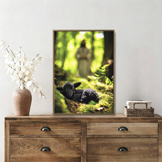 Jesus Christ the lost sheep wall art