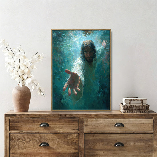 Jesus Christ the lost sheep wall art