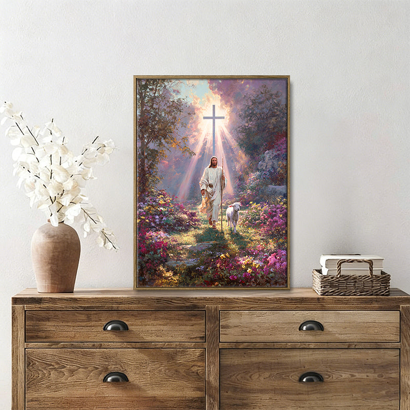 Jesus Christ the lost sheep wall art