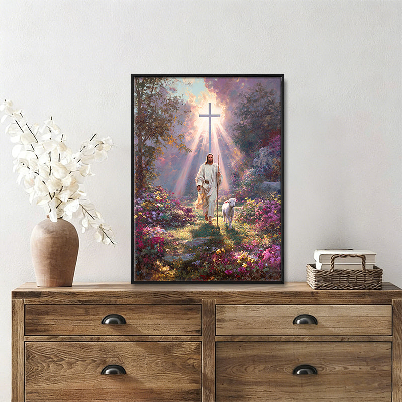 Jesus Christ the lost sheep wall art