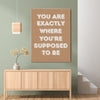 motivational poster wall art canvas above the table
