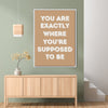 white frame motivational poster canvas print hanging on the wall