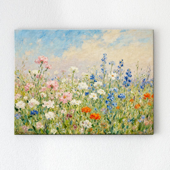 wall art canvas painting depicts a gorgeous sea of ​​flowers
