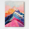 abstract colorful mountains wall art painting