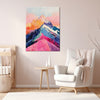 abstract colorful mountains wall art painting in the living room