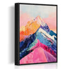 black frame abstract colorful mountains wall art canvas