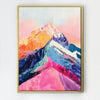 gold frame abstract colorful mountains wall art painting