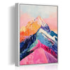 white frame abstract colorful mountains wall art decor