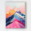 white frame abstract colorful mountains wall art canvas painting