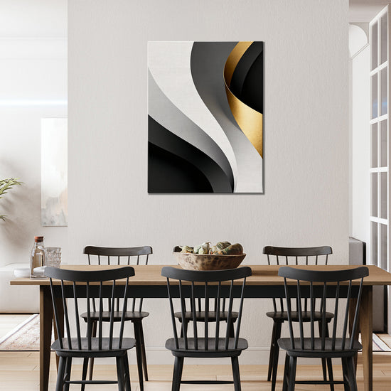 dining room wall art canvas modern abstract lines 