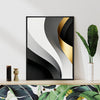 black frame wall art canvas modern abstract lines 